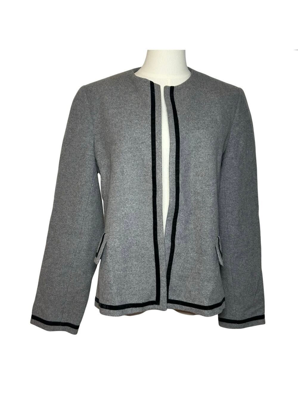 VTG 90s Y2K Harve Benard Wool Cashmere Blazer Jacket M Grunge Minimalist Preppy